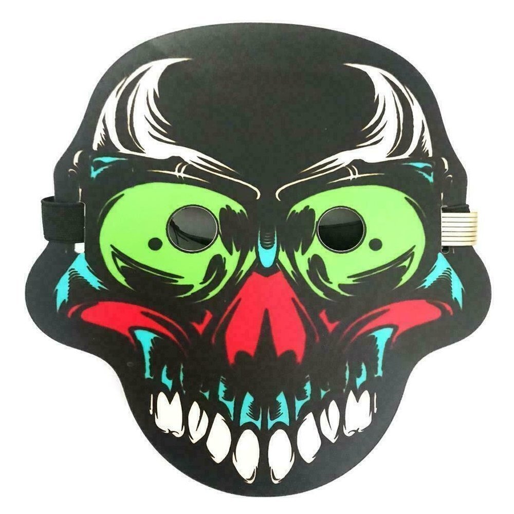 Sound Reactive LED Mask Sound Activated Street Dance Scary Horror Halloween
